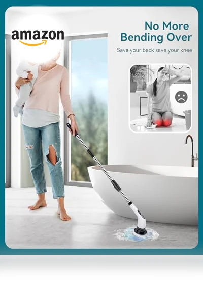 Cordless Electric Spin Scrubber for Bathroom Cleaning — Sweepers, Highyes