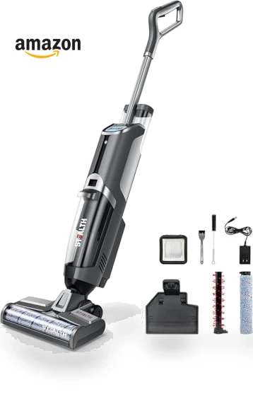 Cordless Wet Dry Vacuum Cleaner with Self-Cleaning, LCD Display, Voice Prompt — Vacuums, Stealth