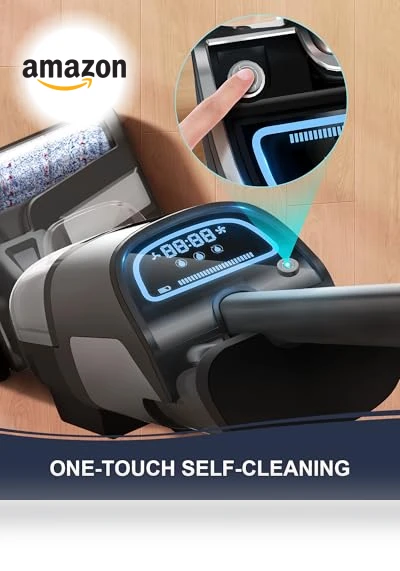 Cordless Wet Dry Vacuum Cleaner with Self-Cleaning, LCD Display, Voice Prompt — Vacuums, Stealth
