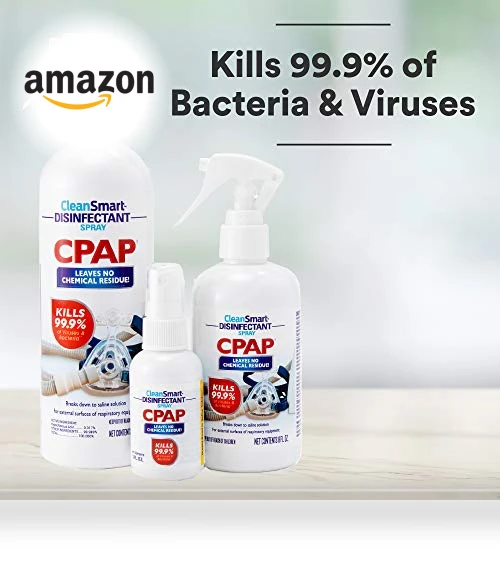 CPAP Disinfectant Spray, Kills 99.9% of Bacteria and Viruses, No Residue — CPAP Accessories, CleanSmart