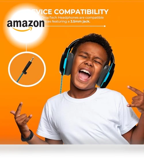 DropTech On-Ear Wired Headphones for Kids - 10 Pack — In-Ear Headphones, Gumdrop Cases