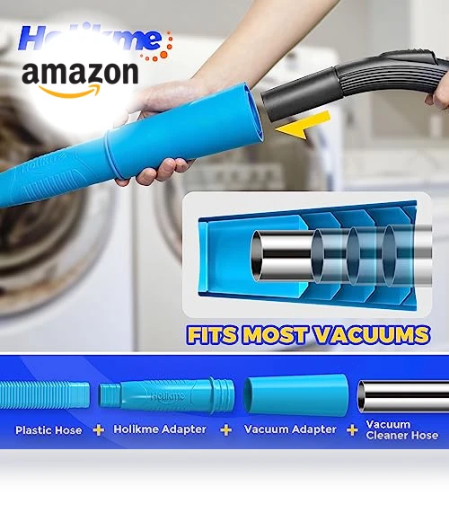 Dryer Vent Cleaner Kit with Vacuum Hose Attachment and Brush — Sweepers, Holikme