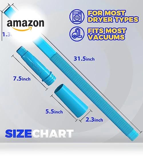 Dryer Vent Cleaner Kit with Vacuum Hose Attachment and Brush — Sweepers, Holikme