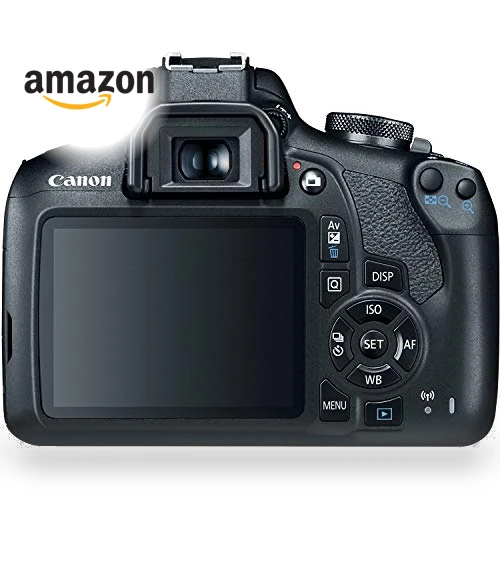 DSLR Camera with 2 Lens Kit, 24.1MP, Wi-Fi, NFC — Remote Controls, Canon