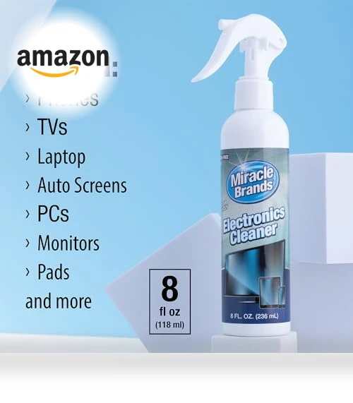 Electronics Cleaning Spray with Microfiber Towel - Safe for Screens & Devices — Cleaning & Repair, Miracle Brands