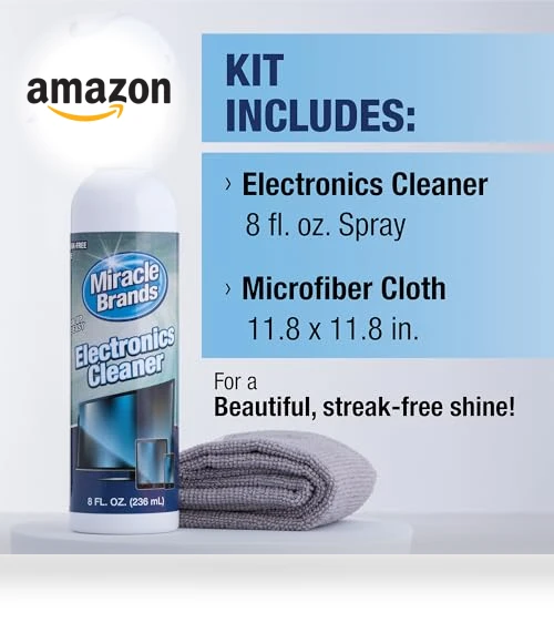 Electronics Cleaning Spray with Microfiber Towel - Safe for Screens & Devices — Cleaning & Repair, Miracle Brands
