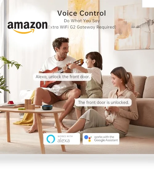 Fingerprint Electronic Deadbolt Door Lock with Keypad and Bluetooth — Smart Home Security, SMONET