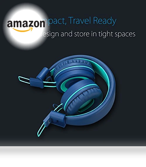 Foldable Stereo Kids Headphones with 3.5mm Jack - Tangle-Free Cord for Children and Teens — In-Ear Headphones, noot products