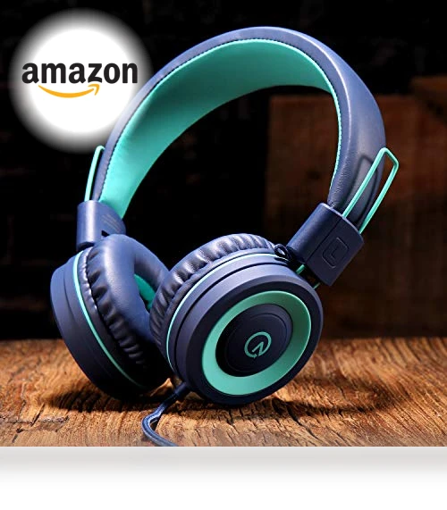 Foldable Stereo Kids Headphones with 3.5mm Jack - Tangle-Free Cord for Children and Teens — In-Ear Headphones, noot products