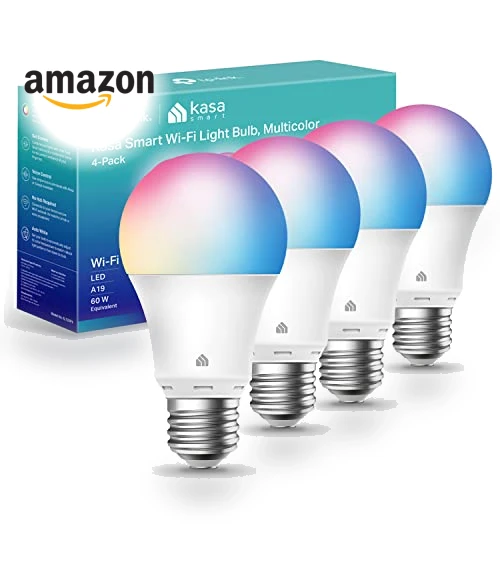 Full Color Changing Dimmable Smart WiFi Light Bulbs — LED, Kasa Smart