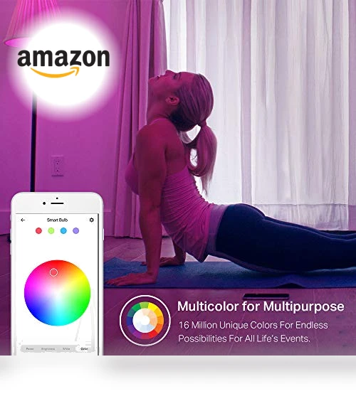 Full Color Changing Dimmable Smart WiFi Light Bulbs — LED, Kasa Smart
