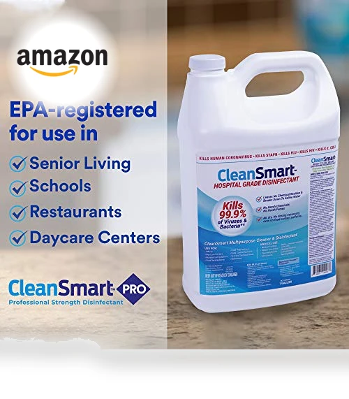 Hospital Grade Disinfectant Spray, Kills 99.9% of Viruses and Bacteria, Hypochlorous Acid Technology, 1 Gallon — Disinfectants, CleanSmart