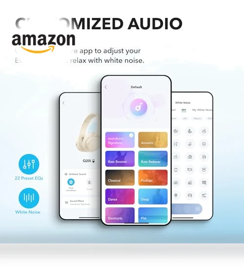 Hybrid Active Noise Cancelling Headphones, Wireless Over-Ear Bluetooth — Over-Ear Headphones, Anker