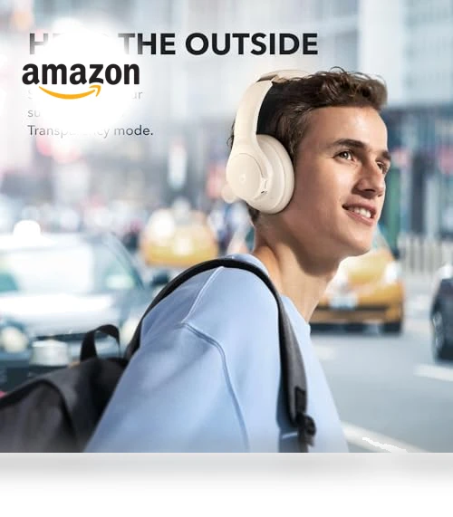 Hybrid Active Noise Cancelling Headphones, Wireless Over-Ear Bluetooth — Over-Ear Headphones, Anker