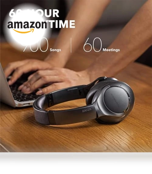 Hybrid Active Noise Cancelling Headphones, Wireless Over Ear Bluetooth Headphones — Over-Ear Headphones, Anker