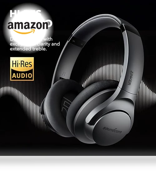 Hybrid Active Noise Cancelling Headphones, Wireless Over Ear Bluetooth Headphones — Over-Ear Headphones, Anker