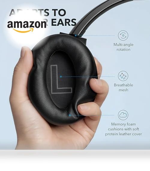 Hybrid Active Noise Cancelling Headphones, Wireless Over Ear Bluetooth Headphones — Over-Ear Headphones, Anker