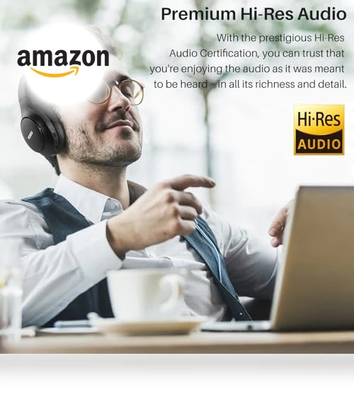 Hybrid Active Noise Cancelling Headphones, Wireless Over Ear Bluetooth Headset, 60H Playtime, Hi-Res Audio — In-Ear Headphones, TOZO
