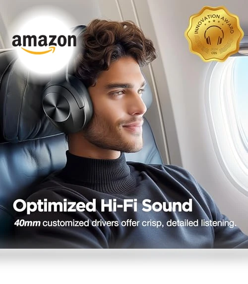 Hybrid Active Noise Cancelling Headphones with HD Sound — In-Ear Headphones, Vibeadio