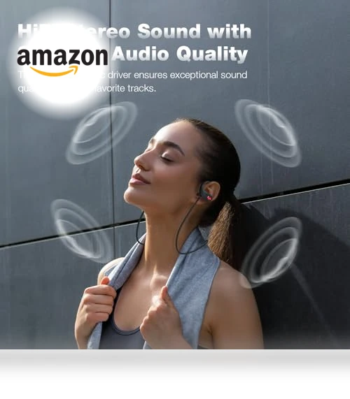 IPX7 Waterproof Wireless Bluetooth Headphones with 16H Playtime — In-Ear Headphones, Boean