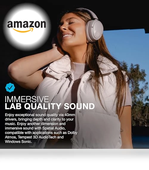 JBuds Lux ANC Wireless Headphones, Hybrid Active Noise Cancelling, Customizable Sound, Spatial Audio Compatible — In-Ear Headphones, JLab