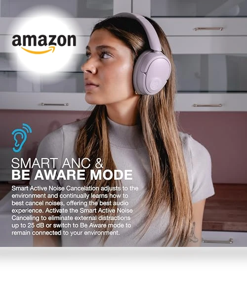 JBuds Lux ANC Wireless Headphones, Hybrid Active Noise Cancelling, Customizable Sound, Spatial Audio Compatible — In-Ear Headphones, JLab