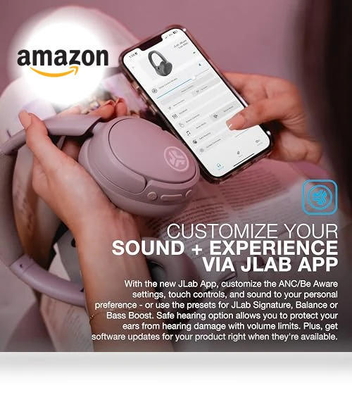 JBuds Lux ANC Wireless Headphones, Hybrid Active Noise Cancelling, Customizable Sound, Spatial Audio Compatible — In-Ear Headphones, JLab