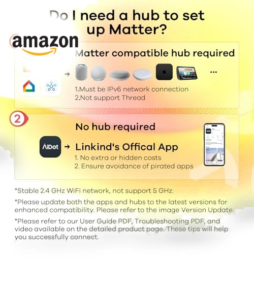 Matter Smart Plug, Works with Apple Home, Alexa, Google Home, SmartThings, 4 Pack — Smart Home Modules, Linkind