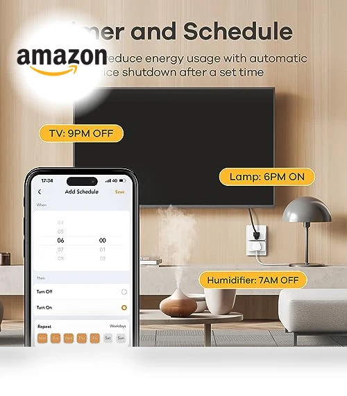 Matter Smart Plug, Works with Apple Home, Alexa, Google Home, SmartThings, 4 Pack — Smart Home Modules, Linkind