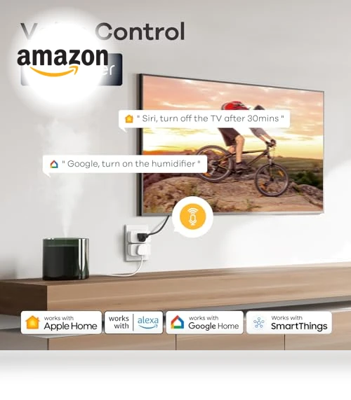 Matter Smart Plug, Works with Apple Home, Alexa, Google Home, SmartThings, 4 Pack — Smart Home Modules, Linkind