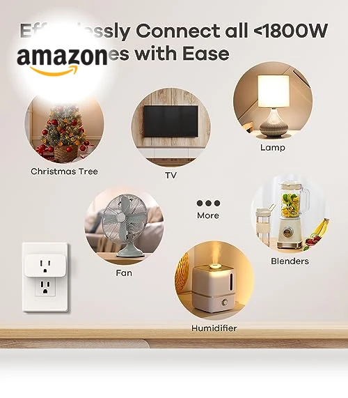 Matter Smart Plug, Works with Apple Home, Alexa, Google Home, SmartThings, 4 Pack — Smart Home Modules, Linkind
