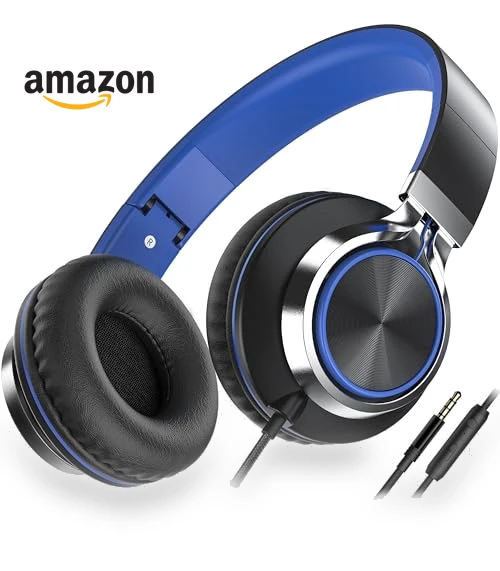 On-Ear Wired Headphones with Microphone and Volume Control — In-Ear Headphones, AILIHEN
