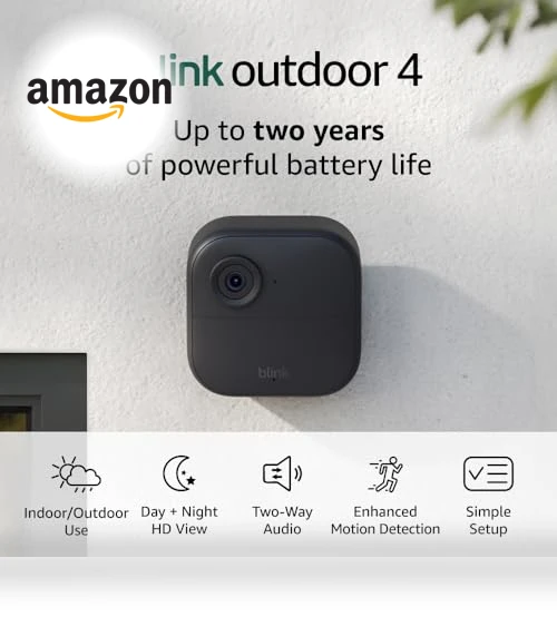 Outdoor 4 Wire-free Smart Security Camera, 2 Camera System — Security Cameras, Blink