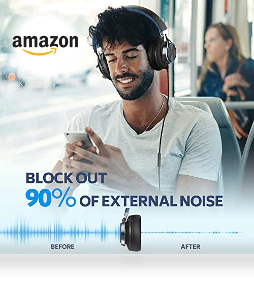 Over-Ear Wired Headphones with Microphone, Noise Isolation — In-Ear Headphones, COOSII