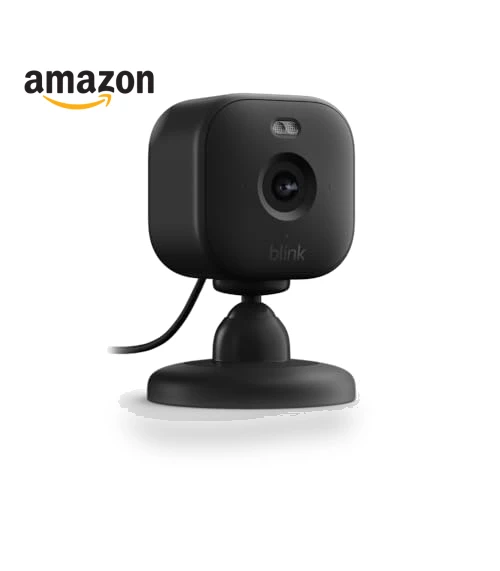 Plug-in smart security camera with HD night view, built-in spotlight, two-way audio — Smart Home Security, Blink