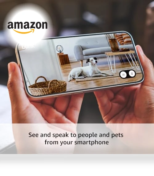 Plug-in smart security camera with HD night view, built-in spotlight, two-way audio — Smart Home Security, Blink