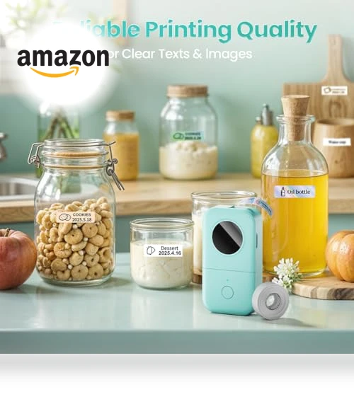 Portable Bluetooth Mini Label Printer, Smart Phone Handheld Thermal Sticker Small Labeler — Label, Phomemo