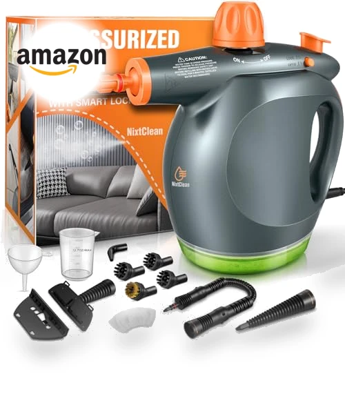Powerful Handheld Steam Cleaner with Detergent Container and Safety Lock — Steam Cleaners, NixtClean
