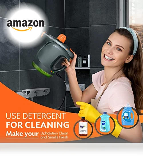 Powerful Handheld Steam Cleaner with Detergent Container and Safety Lock — Steam Cleaners, NixtClean