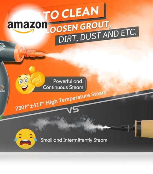 Powerful Handheld Steam Cleaner with Detergent Container and Safety Lock — Steam Cleaners, NixtClean