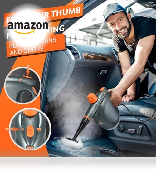 Powerful Handheld Steam Cleaner with Detergent Container and Safety Lock — Steam Cleaners, NixtClean