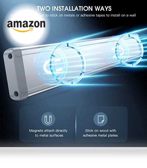 Rechargeable Motion Sensor Under Cabinet Lights, 2 Pack — Under-Cabinet Mounts, MCGOR