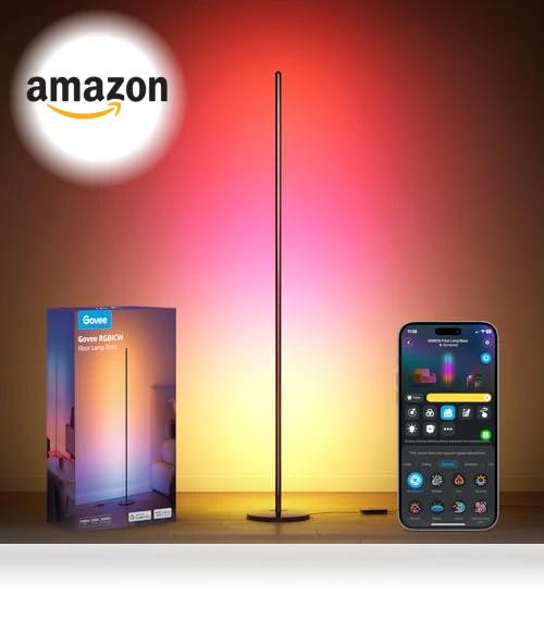 RGBIC Floor Lamp with Alexa, Music Sync, 16 Million Colors — LED, Govee