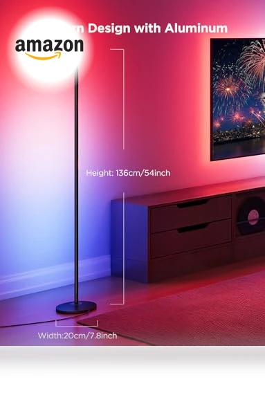 RGBIC Floor Lamp with Alexa, Music Sync, 16 Million Colors — LED, Govee