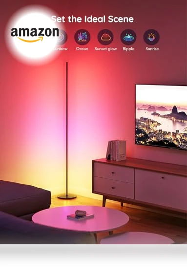 RGBIC Floor Lamp with Alexa, Music Sync, 16 Million Colors — LED, Govee