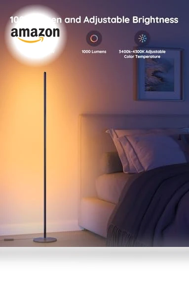 RGBIC Floor Lamp with Alexa, Music Sync, 16 Million Colors — LED, Govee