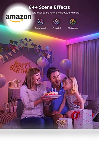 RGBIC LED Strip Lights, Smart LED Lights for Bedroom, Bluetooth App Control, Color Changing, Music Sync, 16.4ft — LED Strips, Govee