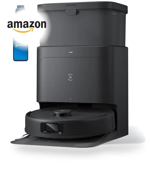 Robot Vacuum and Mop with Self-Emptying, 10000Pa Suction, Hot Air-Drying — Smart Cleaning Robots, ECOVACS