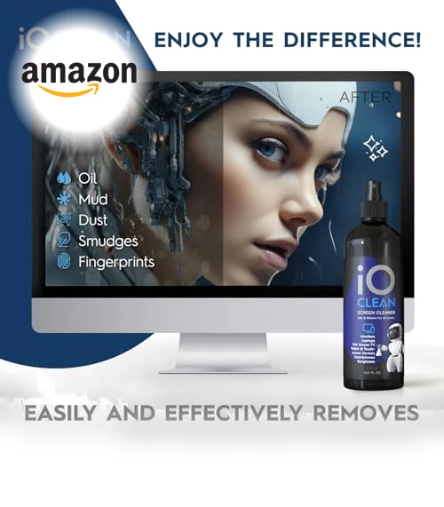 Screen Cleaner Spray Kit for Electronics - 16oz with Microfiber Cloth — Display Shields, iO CLEAN