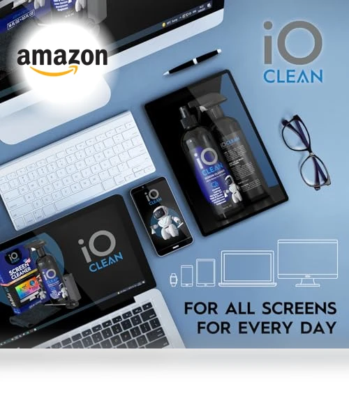 Screen Cleaner Spray Kit for Electronics - 16oz with Microfiber Cloth — Display Shields, iO CLEAN